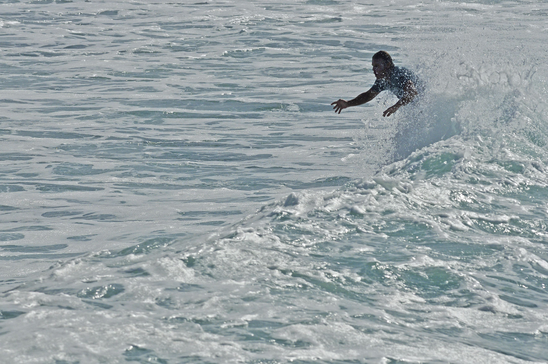Catching the storm swell